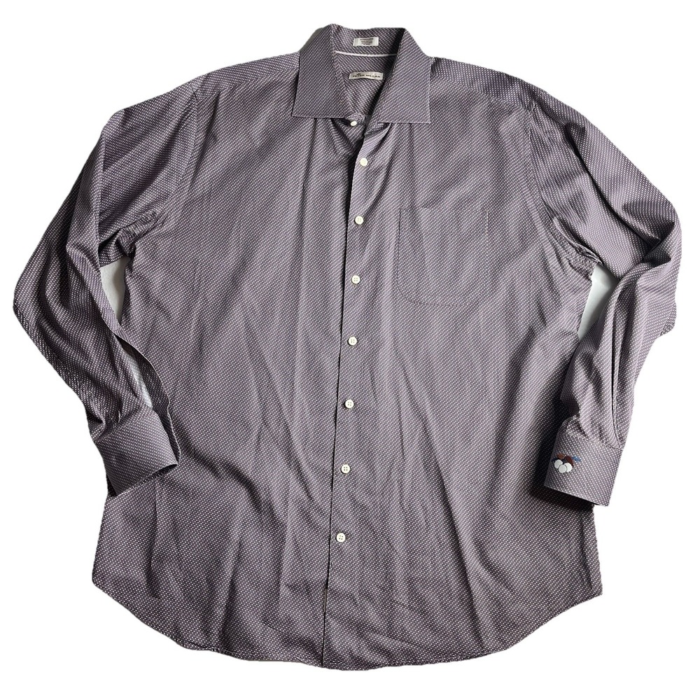 Peter Millar Men's XL 100% Cotton Button Up Long Sleeve Shirt Performance